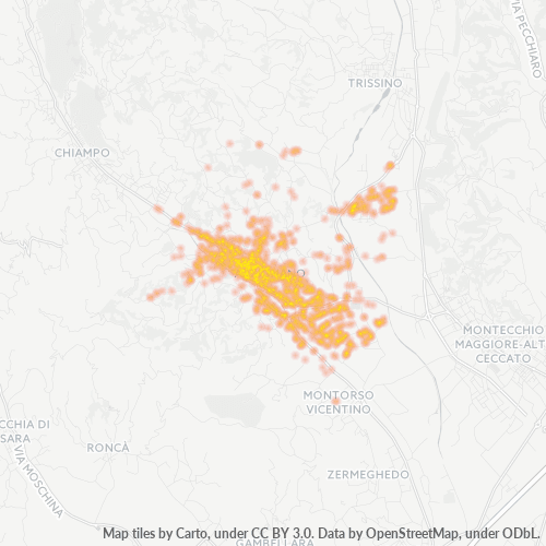 Mappa di calore per cap 36071