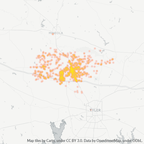 75771 Business Density Heatmap