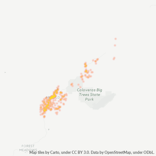 95223 Business Density Heatmap