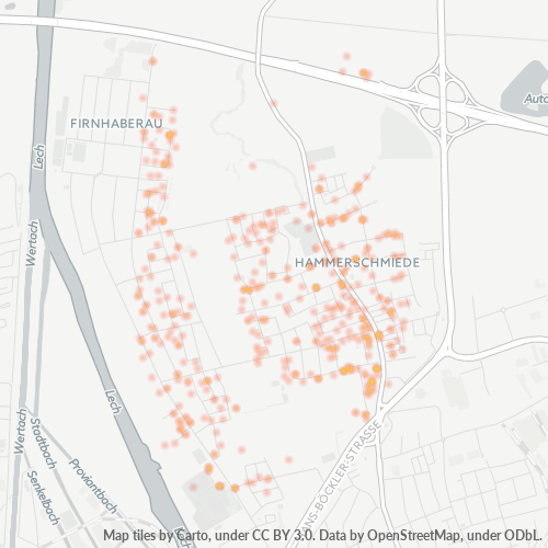 Heatmap für plz 86169