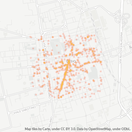 20832 Mappa di concentrazione per la densità di aziende