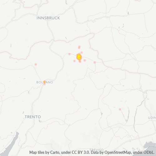 Mappa di calore per cap 39031