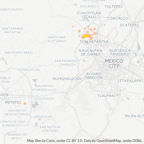 52977 Mapa de calor de densidad empresarial