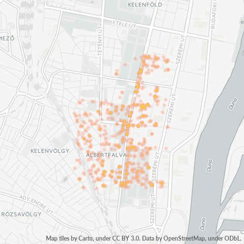 1116 Vállalati sűrűségi térkép