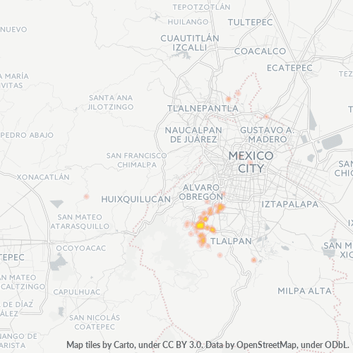 10700 Mapa de calor de densidad empresarial