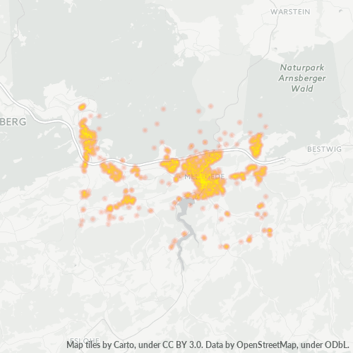 Heatmap für plz 59872
