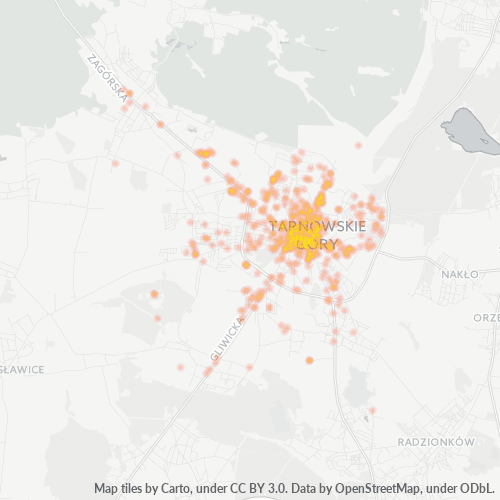 42-600 Mapa intensywności działalności gospodarczej