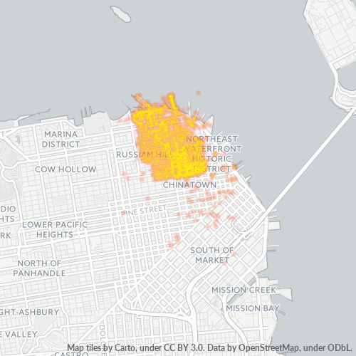 94133 Business Density Heatmap