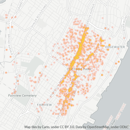 07010 Business Density Heatmap