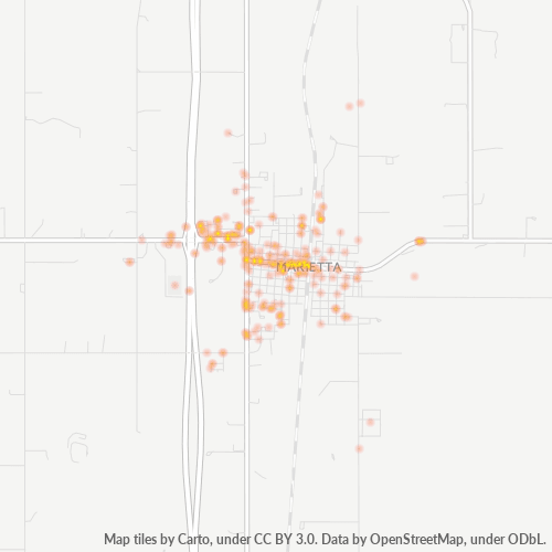 73448 Business Density Heatmap
