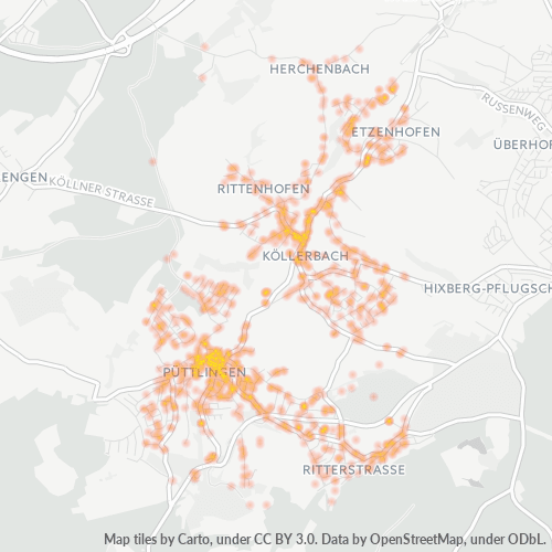 66346 Standortdichte-Heatmap