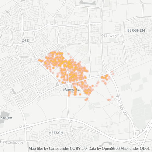 Heatmap voor postcode 5342