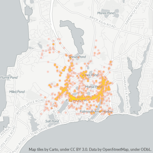 02540 Business Density Heatmap