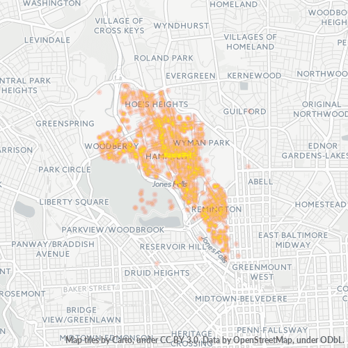 21211 Business Density Heatmap