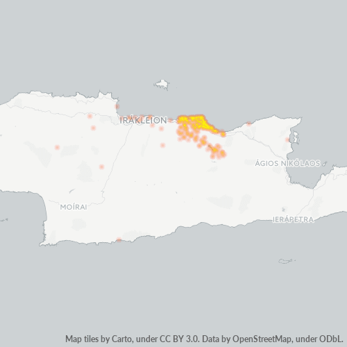700 14 Χάρτης θερμότητας πυκνότητας επιχείρησης