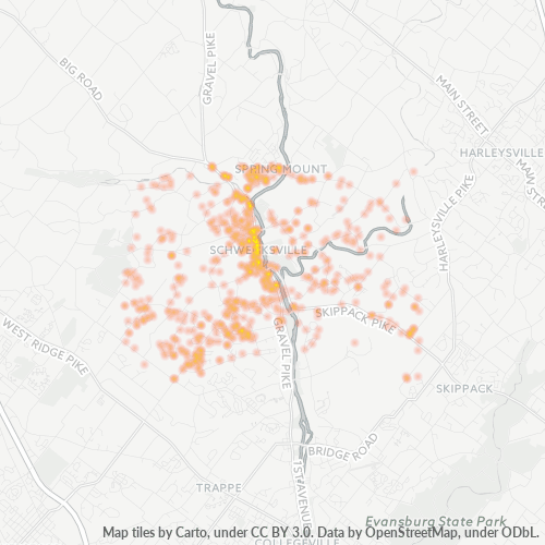 19473 Business Density Heatmap