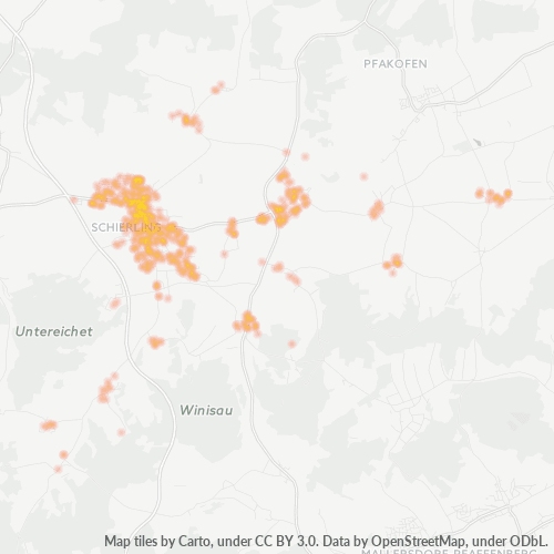 Heatmap für plz 84069
