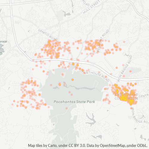 23832 Business Density Heatmap