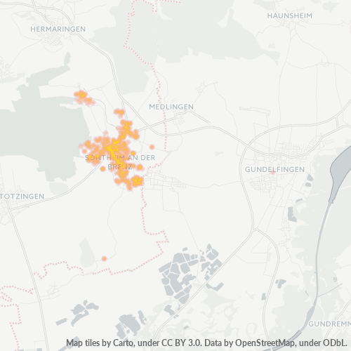 Heatmap für plz 89567