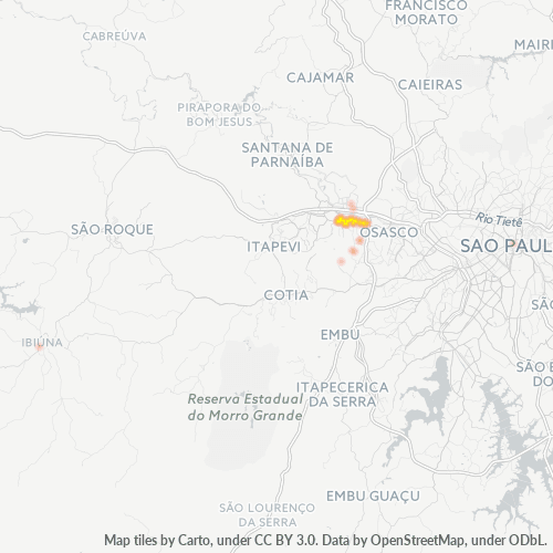 06311-000 Mapa de calor de densidad empresarial