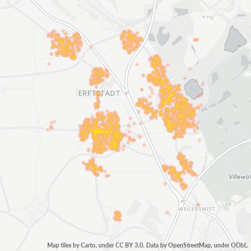 Heatmap für plz 50374