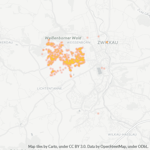 Heatmap für plz 08060