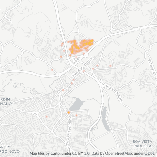 08580-000 Mapa de calor de densidad empresarial