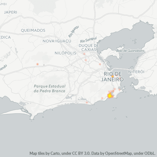 22430-000 Mapa de calor de densidad empresarial