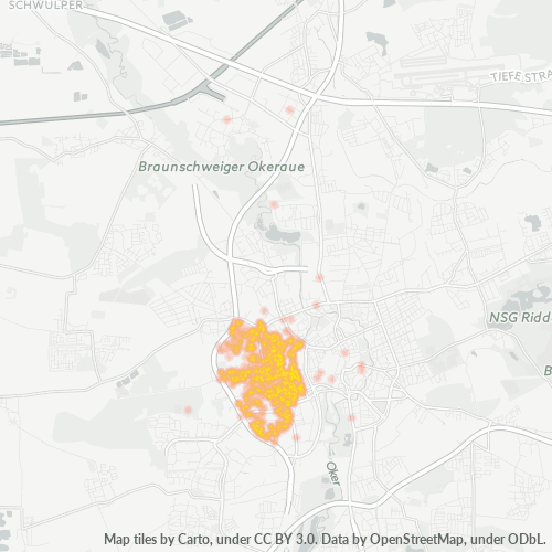 Heatmap für plz 38118