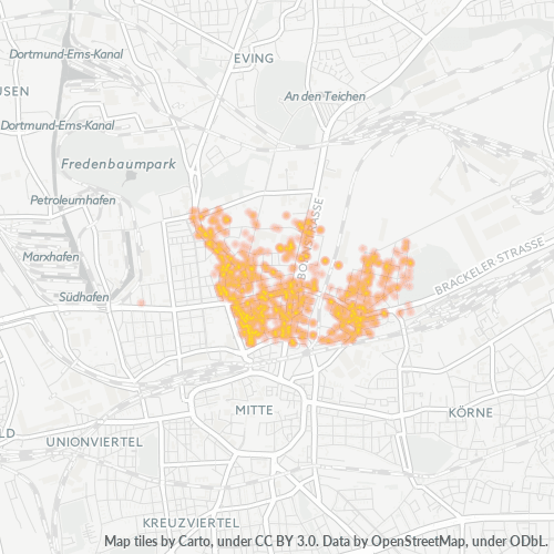 Heatmap für plz 44145