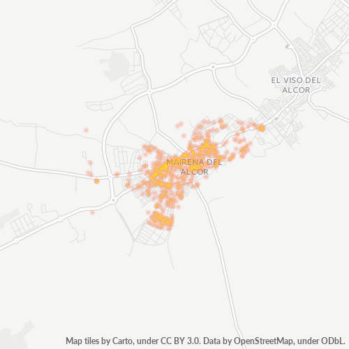 Mapa de calor para código postal 41510