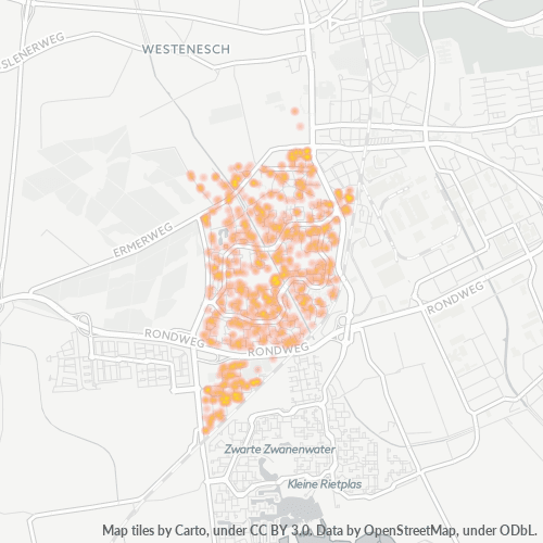 Heatmap voor postcode 7812