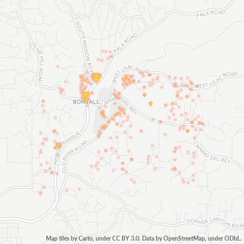 92003 Business Density Heatmap