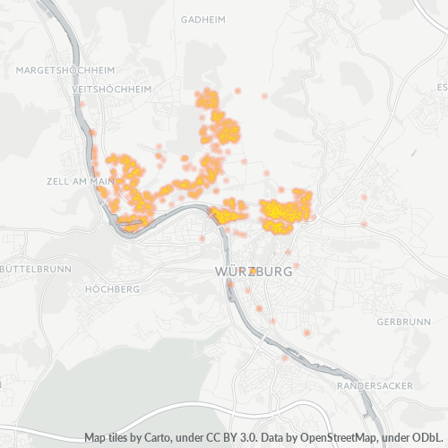 Heatmap für plz 97080