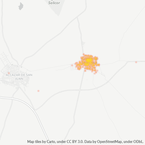 Mapa de calor para código postal 13610