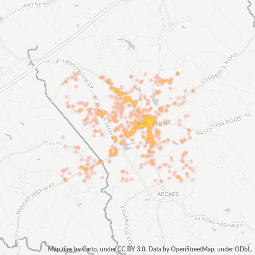 30549 Business Density Heatmap