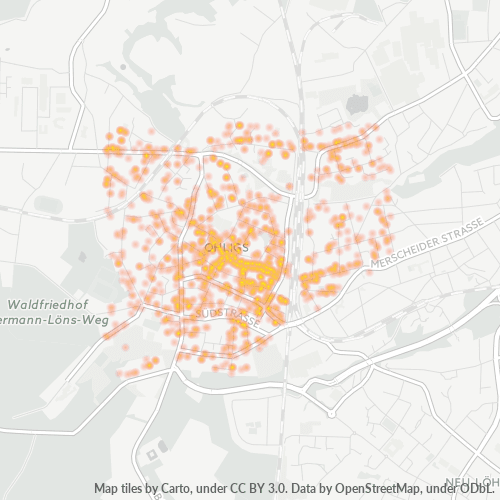 Heatmap für plz 42697