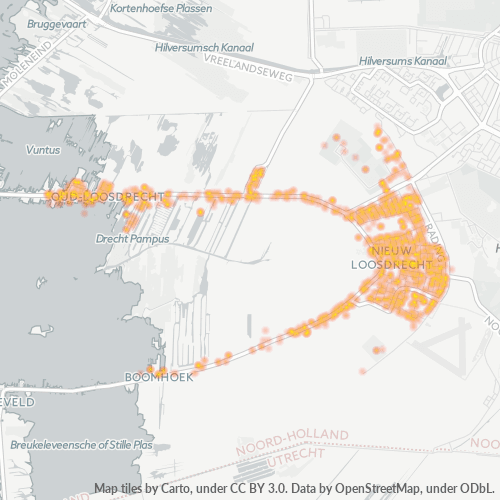 Heatmap voor postcode 1231
