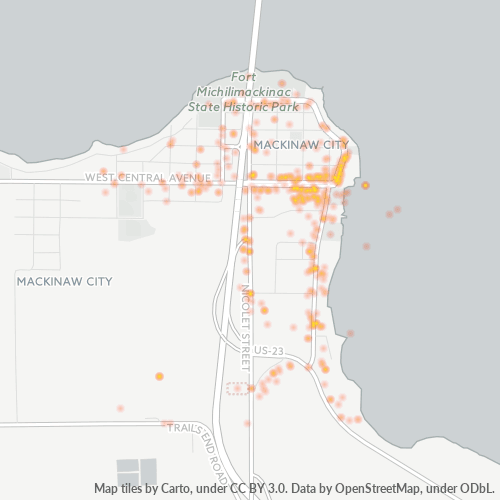 49701 Business Density Heatmap