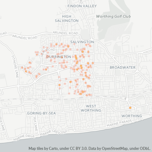BN13 Business Density Heatmap