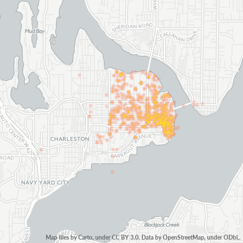 98337 Business Density Heatmap