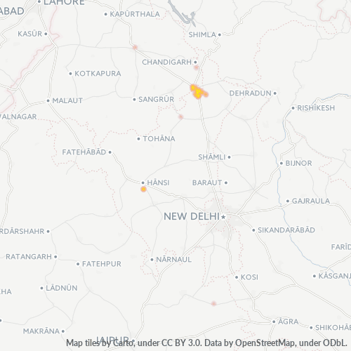 133004 व्यावसायिक घनत्व हीटमैप