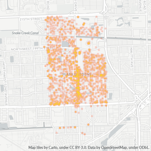 33056 Business Density Heatmap
