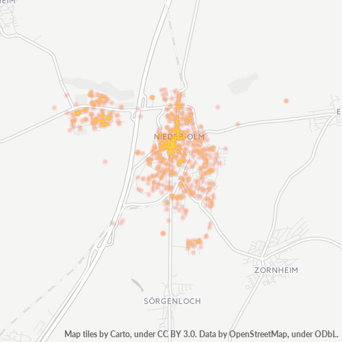 Heatmap für plz 55268