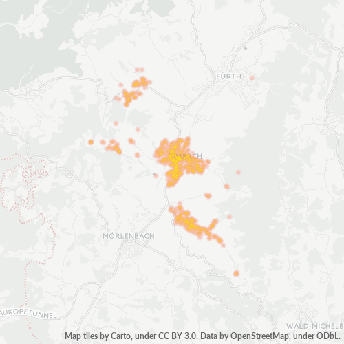 Heatmap für plz 64668