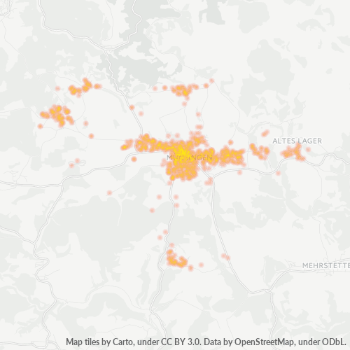Heatmap für plz 72525