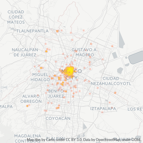 06020 Mapa de calor de densidad empresarial
