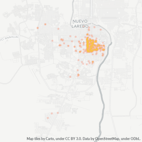 88240 Mapa de calor de densidad empresarial