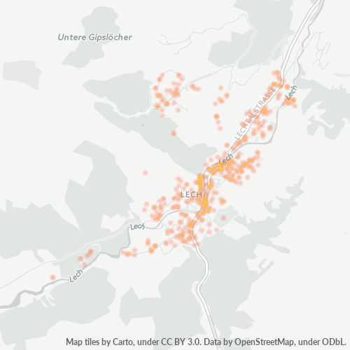 Heatmap für postleitzahl 6764
