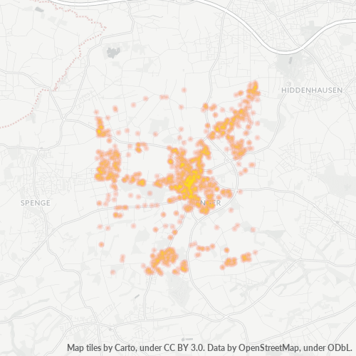 Heatmap für plz 32130